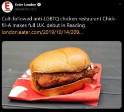 thefingerfuckingfemalefury: DO NOT support this piece of shit restaurant, its disgusting food or the filthy worthless bigoted TRASH that own/run it 