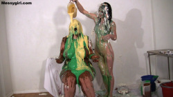wampicsandgifs:  Pie, Slime or Strip with Vicky and Penelope at MessyGirl Videos Part 3 of 3