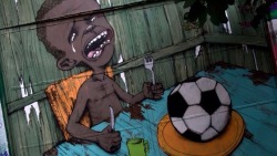 darvinasafo:  &ldquo;Need food, not football&rdquo; Brazilian graffiti art expresses outrage over the World Cup. 