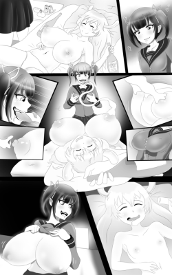 Completed a comic page commission. Featuring Lucoa from kobayashi getting bamboozled by the commissioners OC   Hilda Rudinea.hope you like it &lt;3