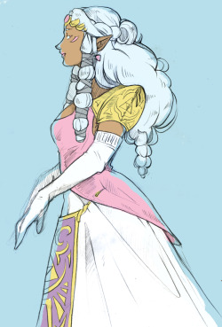 littlecatxd666:  The Legend of Zelda and Voltron AU!When I saw the first season  of voltron I said “god, that princess really looks like Zelda” but I  didn´t do this until Lance gamer was confirmed! I think princess Zelda´s  twilight princess outfit