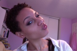 fiercenfabulous:  Post-photo shoot craziness. I did my own makeup too! 