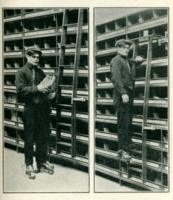 Roller Skates for Storeroom Employees, 1913.