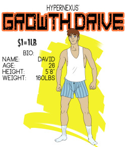 HyperNexus&rsquo; Growth Drive is LIVE! FOR THE NEXT 7 DAYS Meet David! He&rsquo;s always wanted to be big, but has had little luck getting the body he&rsquo;s always dreamed of. For him, he has always believed that bigger is better, and you can never