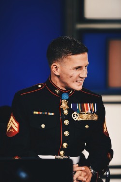 12gauge-ghost:  mommamarine:  iamphotonate:  Kyle Carpenter - Medal of Honor recipient. In 2010, he covered a live grenade with his body, saving a fellow Marine’s life. I photograph celebrities all the time but it’s these people that catch my attention
