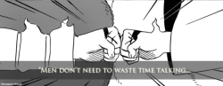 uzumakis-nook:  &ldquo;Men don’t need to waste time talking… We already get it from a simple glance&rdquo; Naruto Manga 644 