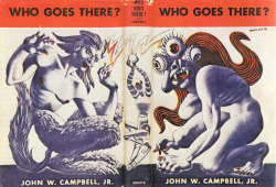 Who Goes There? by John W. Campbell. Cover by Hannes Bok. From The Visual Encyclopedia of Science Fiction, edited by Brian Ash (Triune Books, 1978).From Oxfam in Nottingham.