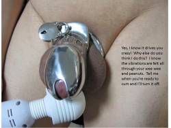 Cock-Caged Sissy Slut Chastity Captions and Stuff