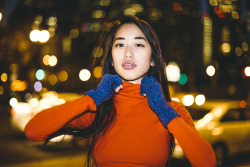 suprchnk:  americanapparel:  Valerie wears the Fingerless Gloves and Longsleeve Turtleneck.  okay!   Woc shittin on em