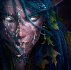 ardham-edits:  Tyrande Whisperwind got covered in cum.I always loved this pic of Tyrande, ever since WCIII came out over a decade ago. One could just see how hot Night Elves were by looking at her. She got the perfect expression so I just had to cover