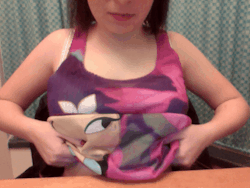 alice-is-wet:  alice-is-wet:  um.. yeah.  I was feeling really little today so I wore a disney shirt and pigtails. :) Awwwwe. You have the cuuuutest submissions!  Thank you so much, you look adorable, and goshies, I loev those boobies of  yours. Unf.