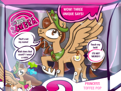 ask-king-sombra:  earthbound-applejack:  Want to sell: Princess Toffee Pop. First run. Mint condition. In box.  700+ Follower Giveaway for http://ask-king-sombra.tumblr.com ((I was given too much control over this one. Absolute power corrupts absolutely.