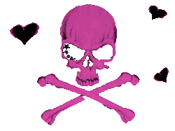 Transparent violet skull