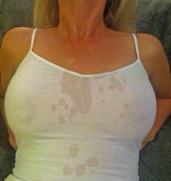 skimpymoms:  I couldn’t resist, I came on my mom’s boobs when she was sleeping in that skimpy white tee on the couch. After that, I pulled down mommy’s panties and started fingering her. My mom began to moan and I moved to eating out her pussy.