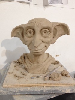 cricks:  My final project for Figure Modeling at Academy of Art University. Dobby was chosen to be fired, so at the moment I’m hollowing him out :)   This is my last final of my first semester and I wish there were words adequate enough to describe