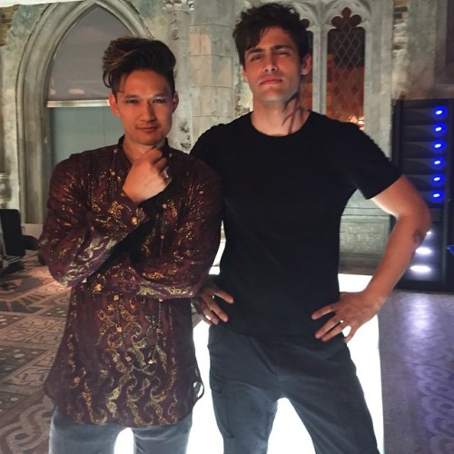 Malec. Yes, the whole picture. And it was hard to get! Matt and Harry were working on two different scenes. They had to be kidnapped and brought into the Institute set. I told them to think seriously about Malec which explains the expressions.
