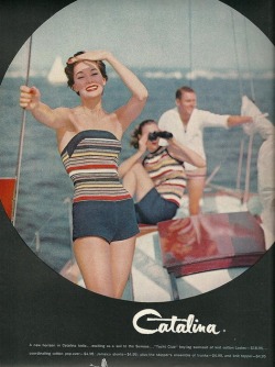 theniftyfifties:  Catalina swimwear advertisement, 1959. 