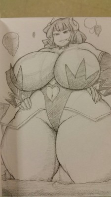 cheezyweapon:  overlordzeon:  I had a chat with Sano from a few weeks ago and he told me about his friend that he really likes Priere very much. So I decided to draw her while being giant and whatnot. It’s been so long since I drew some Disgaea fanart.