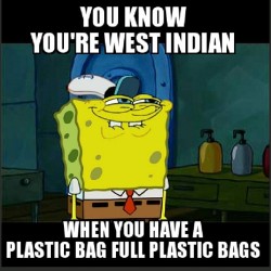 gotjunkee:  West Indians be like #westindian #CARIBBEAN #coolie #guyana #trinidad #plasticbag @jo3y1415