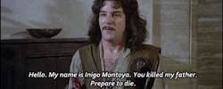 nevadora:  constant-instigator:  artistssaywhat:  In The Princess Bride, Inigo’s quest for his father’s killer is one of the most successful subplots in film history. Watching his performance, it’s such an emotional scene. I was looking up little