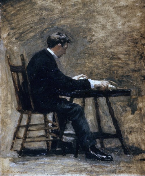 artist-eakins:Between Rounds Study for the Timer, 1899, Thomas Eakins