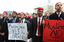 all-four-cheekbones:  pussyharvest:  heaveniswheremyheartis:   Photographs courtesy of the Alif Laam Meem fraternity Muslim men also support women’s rights, don’t allow the media to shape your views.   #this is from Dallas #that’s our convention