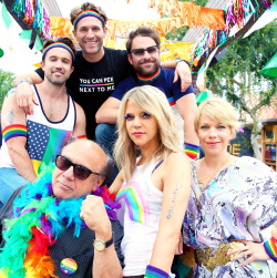ariannenymeria:    The Cast of ‘It’s Always Sunny in Philadelphia’ during the LA PRIDE Parade on Sunday, June 12th, aka ‘The Gang Supports Mac’. (x)   &ldquo;ok, but, where can I get a &lsquo;you can pee on me shirt&rsquo;&rdquo;- @trsmith46