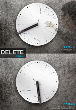 ak47:  Delete Clock by Li Ke, Pang Sheng Li &amp; Chen Yi Lin » Yanko Design