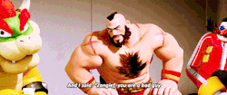 And I think: “Why do you have to be so bad, Zangief? Why can’t you be more like good guy?” Then I have moment of clarity. If Zangief is good guy, who’ll crush man’s skull like sparrow’s egg between thighs? 
