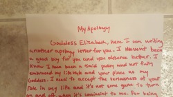 goddess-elizabeth:  goddess-elizabeths-sissy:  I was a stupid, rude and selfish.  My punishment was writing this letter to be publicly viewed on tumblr.  跾 massage gift cards, 赨 Amazon gift cars, 跾 Hotels gift cards, and to purchase every single