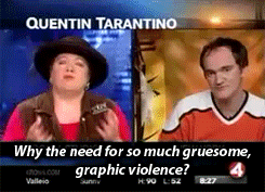 thespacegoat:  I gotta reblog this again just to add that this is my fave interview with tarantino because it’s the very first time in history he was dressed less shitty than the interviewer and that touches my heart more than you’ll ever know