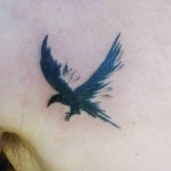 Recent tattoo.    #ink #tattoos #chelsea #boston  #ravenseyeink #tattoo #black  #bird  (at Raven&rsquo;s Eye Ink)