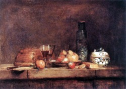 Jean-Baptiste-Siméon Chardin (Paris 1699 - 1779), Still life with jar of olives, 1760