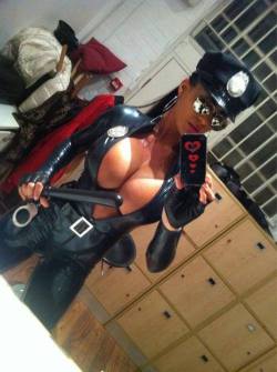 Female rubber cop!