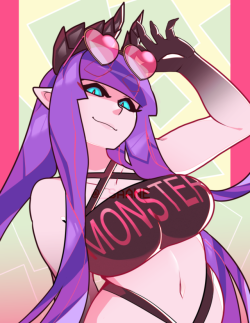 saane: Monsta’  Nyx as rarely seen with her horns~    Print available here [SaaneGoods] !   