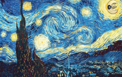 shiny-cradily:  Shiny Lunatone &amp; Vincent Van Gogh’s “The Starry Night” (x,x) 