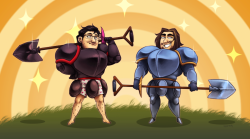 gorillaprutt:  Markiplier and Egoraptor shovel knights! 