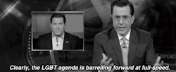bestdayeveraugustthird:  musicsoundslovelythanks:  crashwasplayingbadeverything:  swaggaraptor:  chiefkeeffanfiction:  amydentata:  At this rate, Colbert might actually be held accountable in the near future for making transphobic jokes.  Go trigger warn
