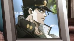 teenally:  dankflamemaster420:  Rare footage of Jotaro’s hat not assimilating itself  i think the person who drew this got fired immediately  Maybe it was before his stupid head broke his hat
