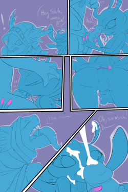 found this in my files, old comic commission i never finished (and payed back mind you)I was gonna continue it on my own, sadly the files are all corrupted except for page 1, so while not finished, its something hot XDSlark x Puck from Dota
