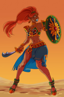 jeinu: Fight for your life… and its death! A commission of   the Gerudo champion Urbosa’s last stand against Thunderblight Ganon.  
