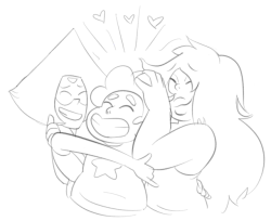 A couple of days ago someone wanted to see Steven hugging Amethyst and Peridot to cheer them up!Remember&mdash;even though things can get frightening, there will always be good people in the world. If you lose hope, there will be people who pick it back