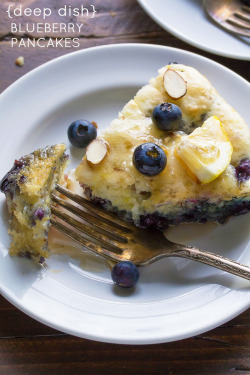 foodffs:  Deep Dish Blueberry Almond Pancakes Really nice recipes. Every hour. Show me what you cooked!