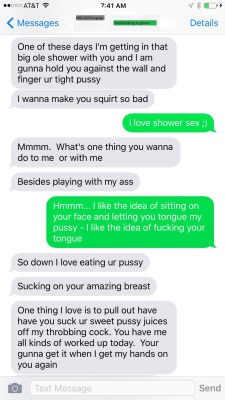 sheislookingheiswatching:  Her and her FB teasing each other.  She has figured out sending me screenshots of their texts really lights my fire:) 