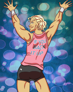 shensation:  Happy (slightly early) birthday, Matt! I drew your favorite wrestler! Dolph Ziggler’s butt! I hope this makes you laugh as much as it makes me laugh! 