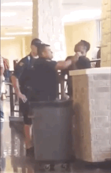 cleophatracominatya:  micdotcom:   Video shows Texas police putting a chokehold on a 14-year-old student  The police department of Round Rock, Texas, is drawing fire after a video of an officer using a chokehold to subdue a 14-year-old student surfaced