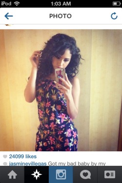 jasminevstyle:  About a month ago, Jasmine posted a photo on Instagram wearing this Adidas Neo Floral PlaySuit from the Selena Gomez Collection. I’m loving how she wore her hair curly with it.  You can’t buy this online, but you can use this link