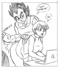 Anonymous said to funsexydragonball:Have you thought of drawing spanking art?I have sometimes but not very often.