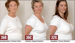 boobgrowth:  Boobs are getting BIGGER! Itâ€™s no question that the average boob size is growing. Here are three examples of a FIVE cup size difference between two generations. Why is this happening? There are many reasons for this growth, including the