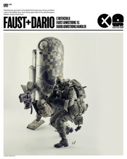 worldof3a:  1/6th scale WWR Dario and Faust Set, available right now and only at BAMBALAND.comWWR DARIO and FAUST 1/6th setWorld War Robot1/6th Collectible Figure SeriesDesigned by Ashley WoodWWR DARIO and FAUST 1/6th Set Includes:FAUST ARMSTRONG 1G 